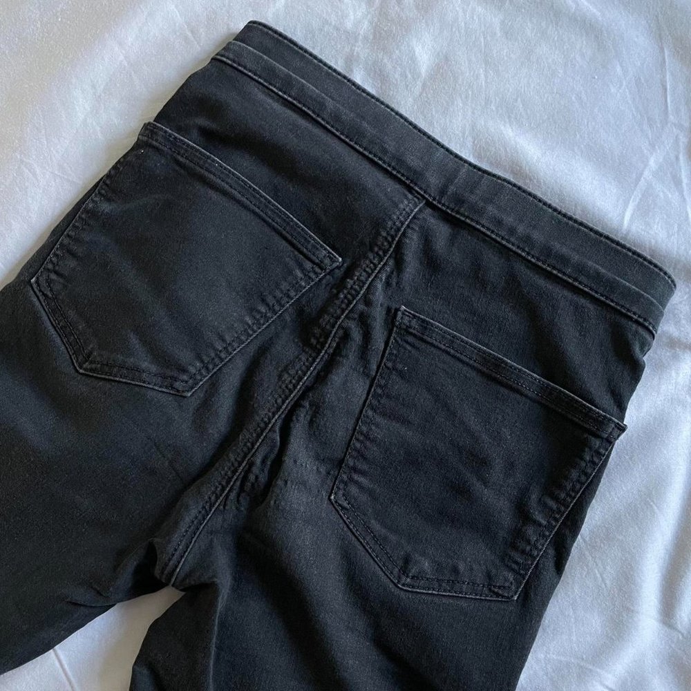 Women's Topshop Joni Petite Black Jeans, W28/L28 - Picture 3 of 4